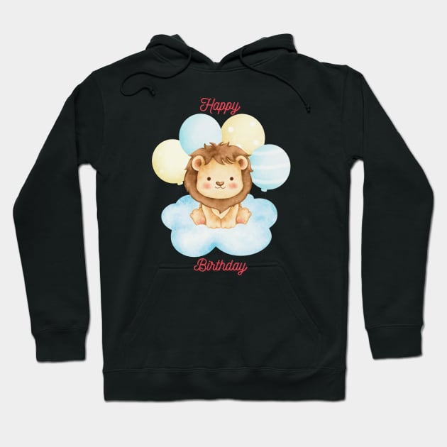 Happy Birthday balloons Hoodie by Mia